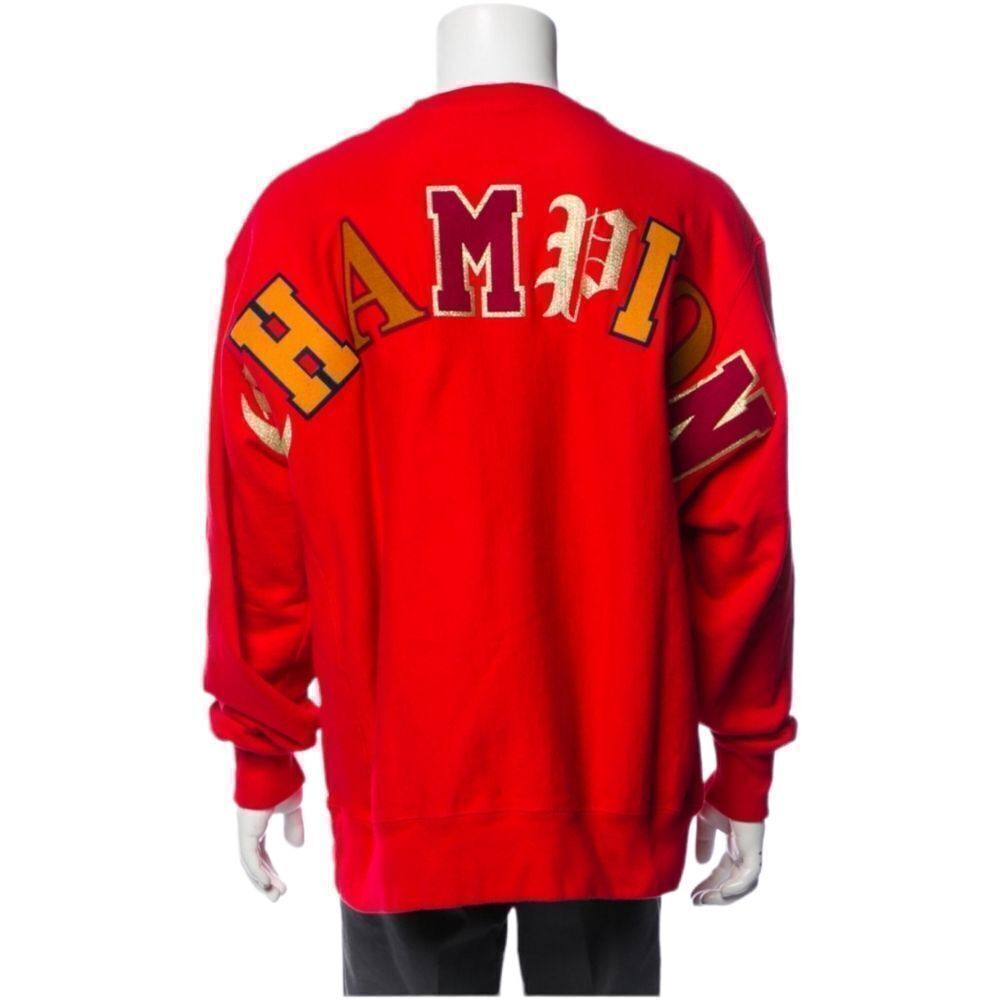 CHAMPION Men's Reverse Weave Spell out Varsity Crew Neck Sweatshirt XL